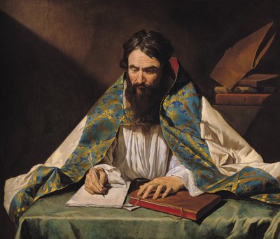 St. Ambrose (339-97), c.1633-39 by Matthias Stomer